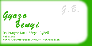 gyozo benyi business card